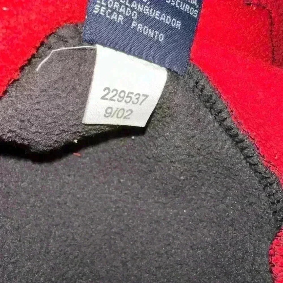 Vintage Tommy Hilfiger Fleece Zip Vest Black & Red Jacket / Size Medium - Picture 11 of 14